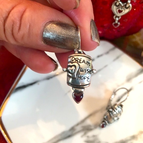 Brighton LOVE IS A HEART BEAT Heart inspirational Necklace Bracelet Earring RARE - Picture 14 of 16